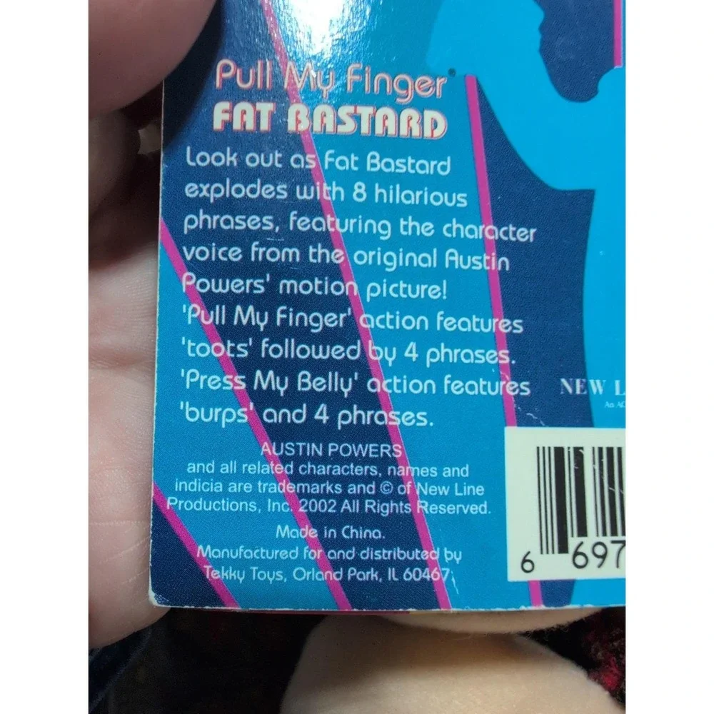 Austin Powers Pull My Finger Fat Bastard Farting Talking Plush Tested Works Tag